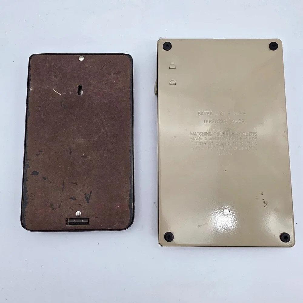 2 X Vintage Address File Bates List Finder Director Cavalier Model Mid Century